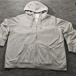 Walt Disney World Disneyland Mickey Sherpa Lined‎ Zip-Up Hoodie Gray Size 1X